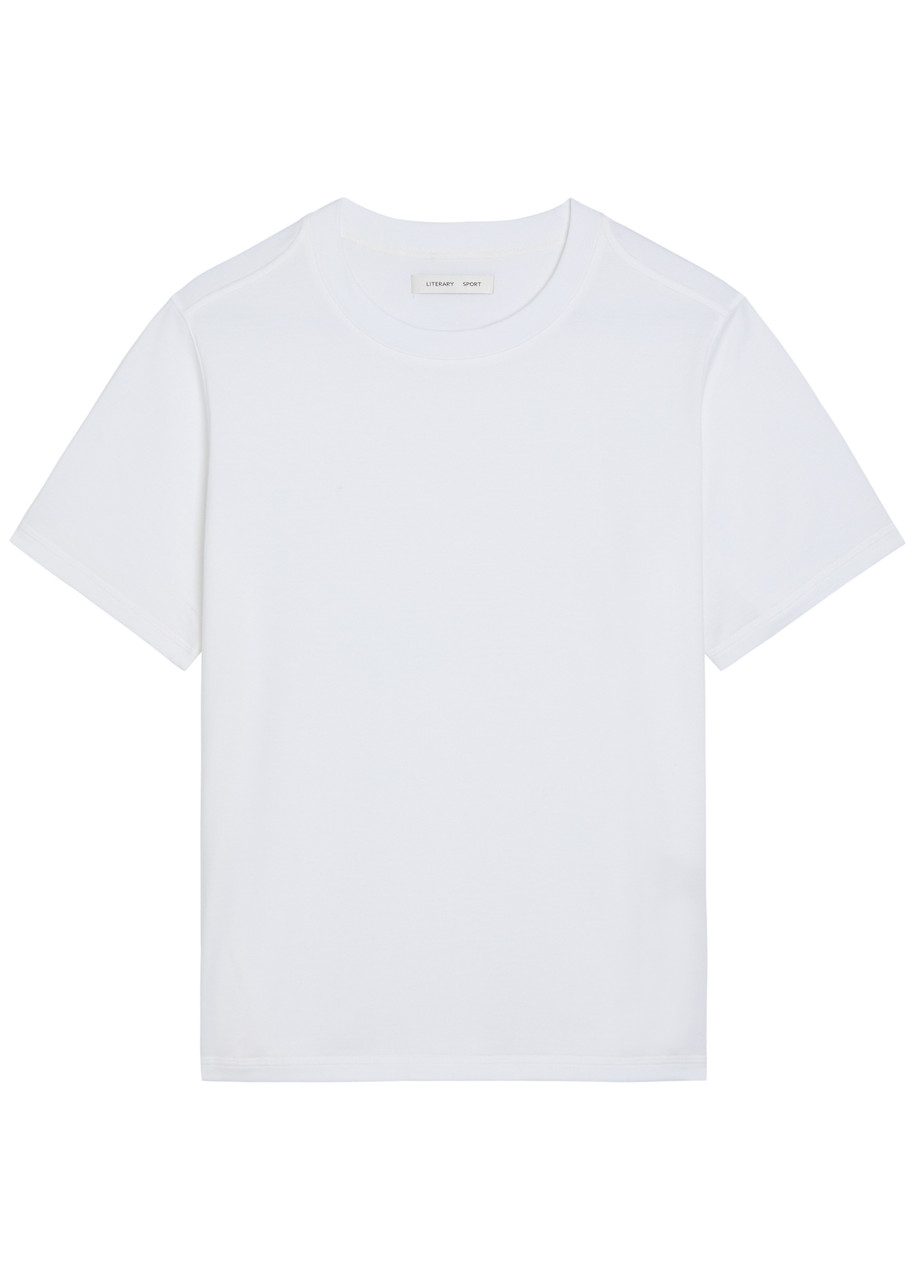 Literary Sport Bishop Cotton T-shirt - White - S (UK8-10 / S)