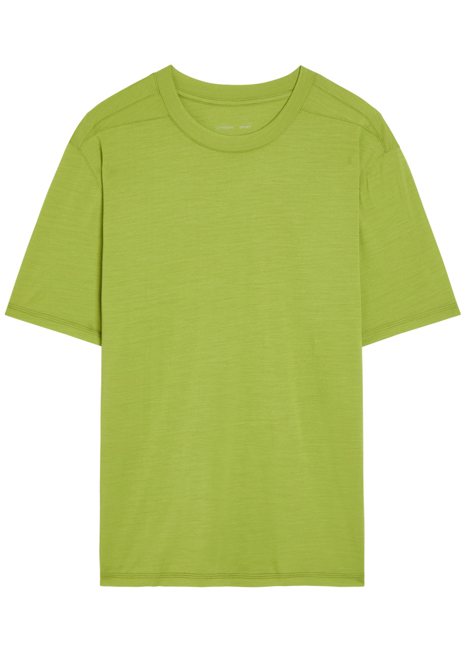 Literary Sport Harper Wool-blend T-shirt - Green - M (UK12 / M)
