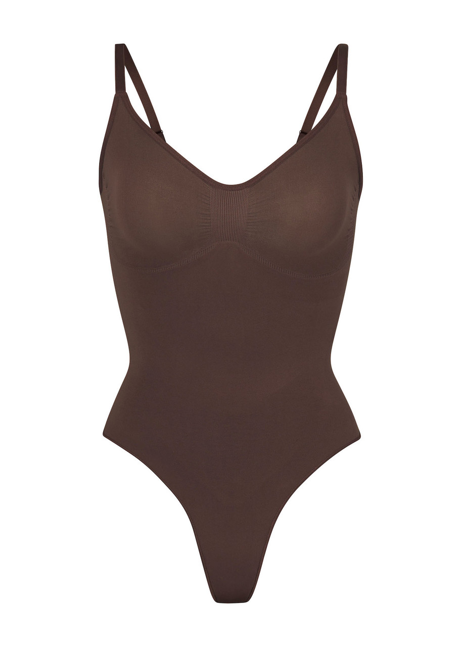 Skims Seamless Sculpt Thong Bodysuit - Brown - S (UK8-10)