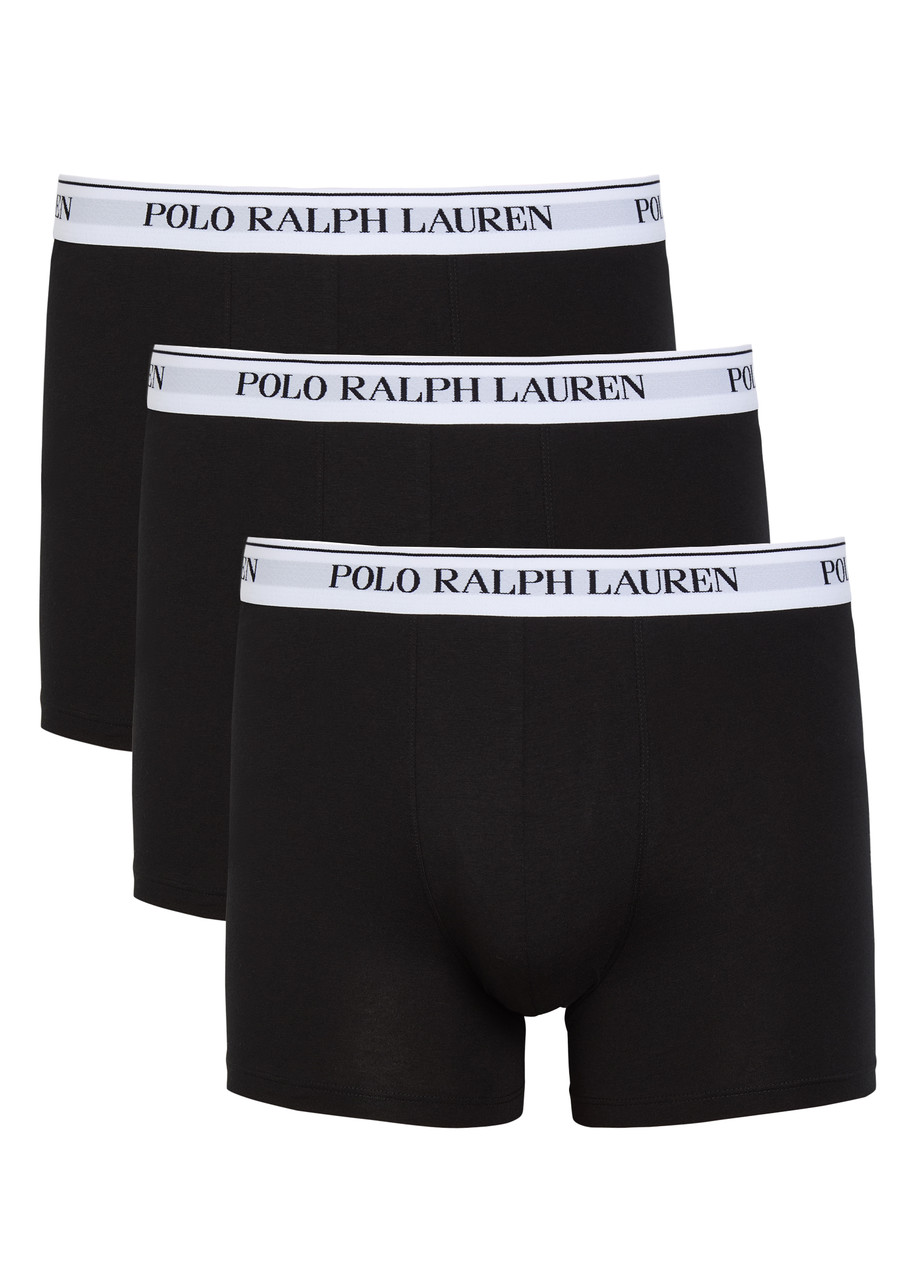 Polo Ralph Lauren Stretch-cotton Trunks - set of Three - Black - L