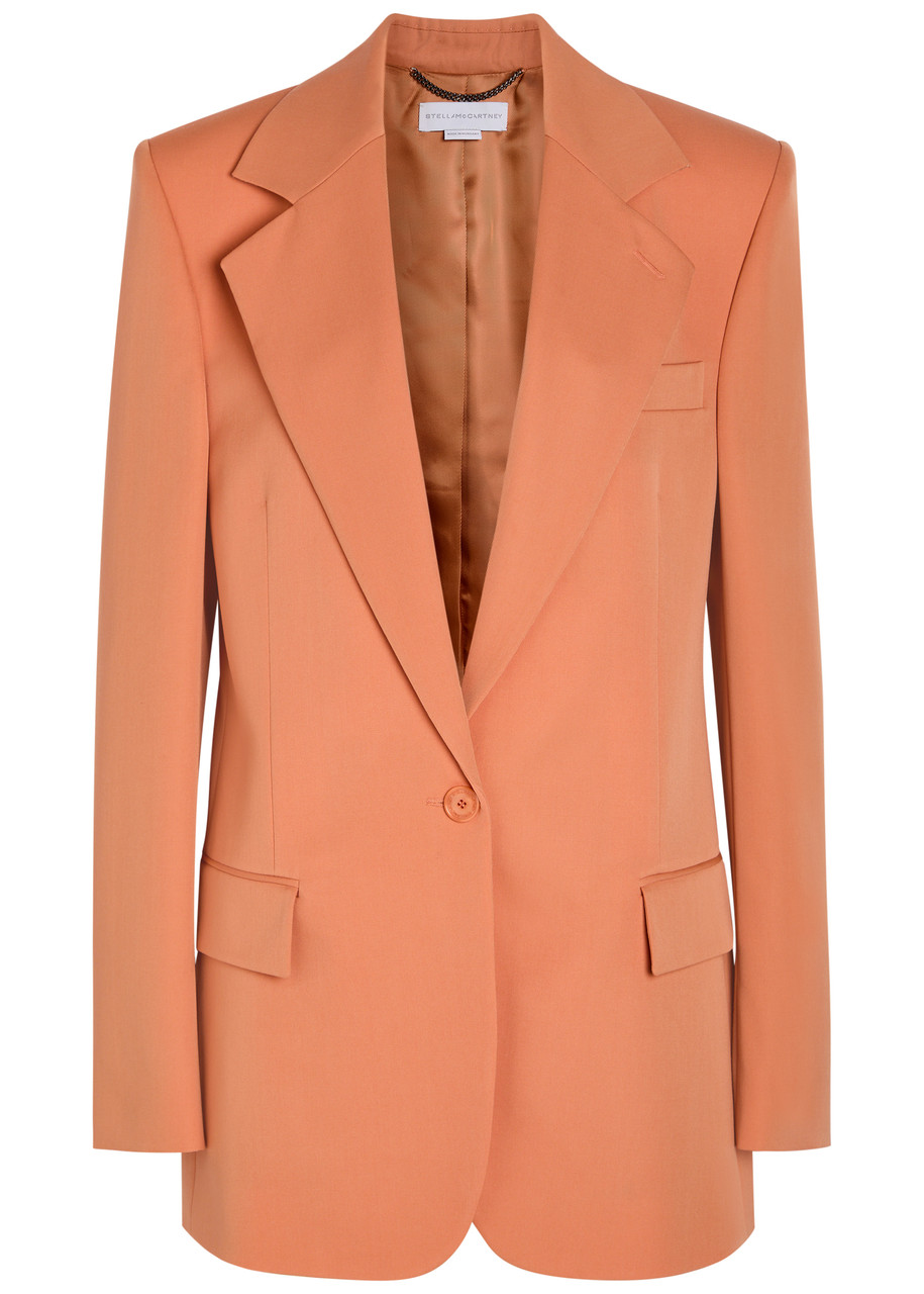 Stella Mccartney Boyfriend Wool Blazer In Orange