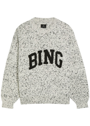 ANINE BING Sydney logo-appliquéd knit jumper | Harvey Nichols