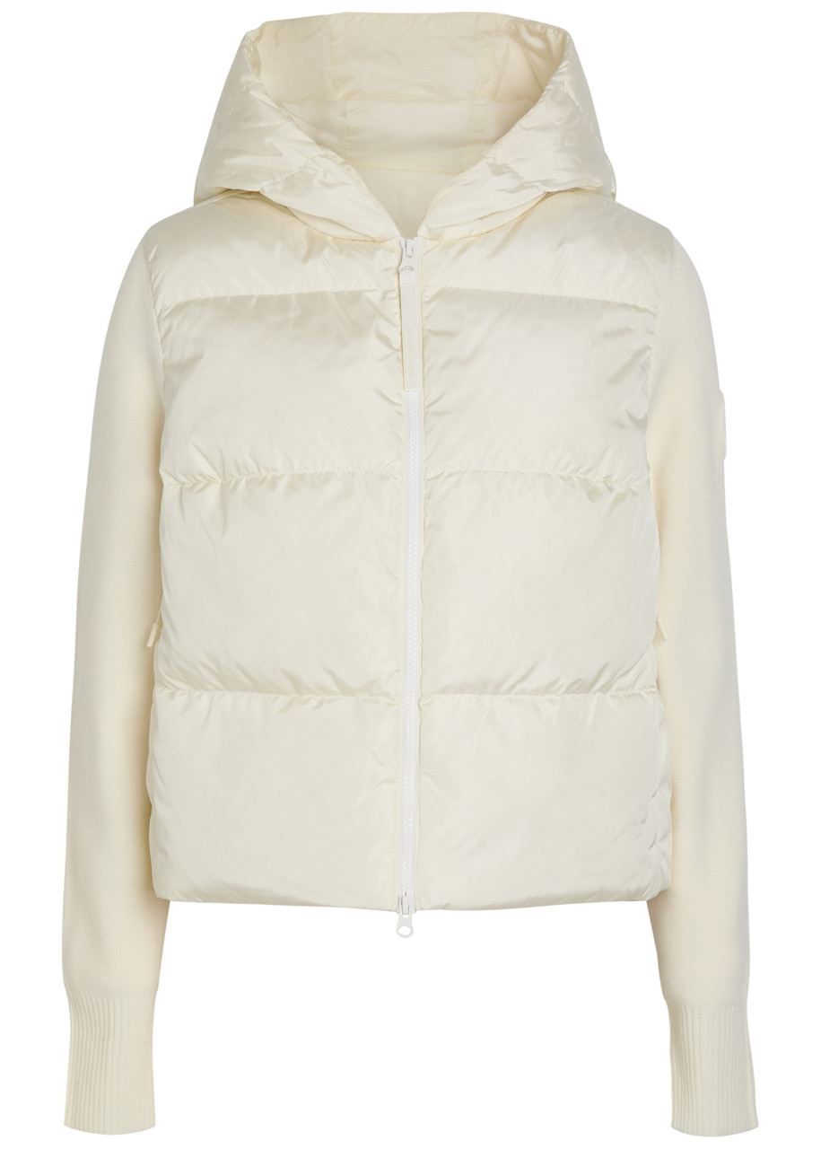 Canada Goose Hybridge Hooded Shell and Wool-blend Jacket - White - S (UK8-10 / S)