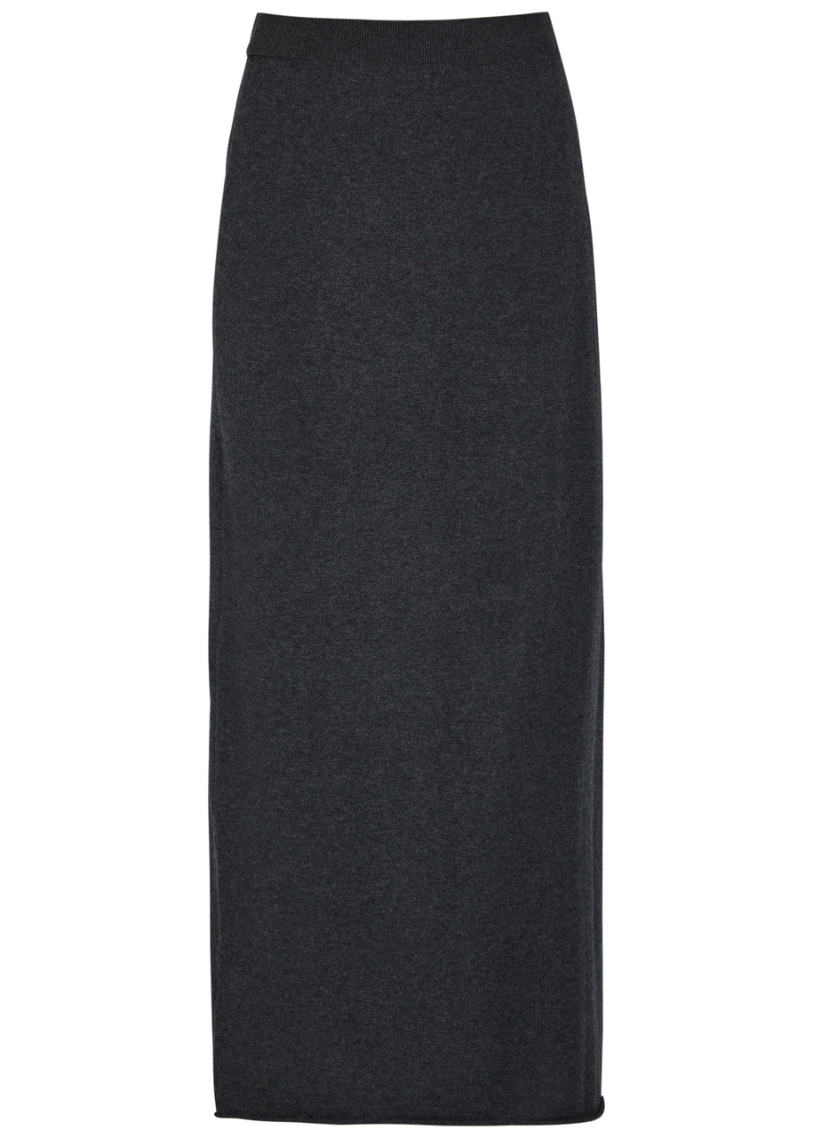 Lisa Yang Charlotta Cotton and Cashmere-blend Midi Pencil Skirt - Grey - 0 (UK 6
