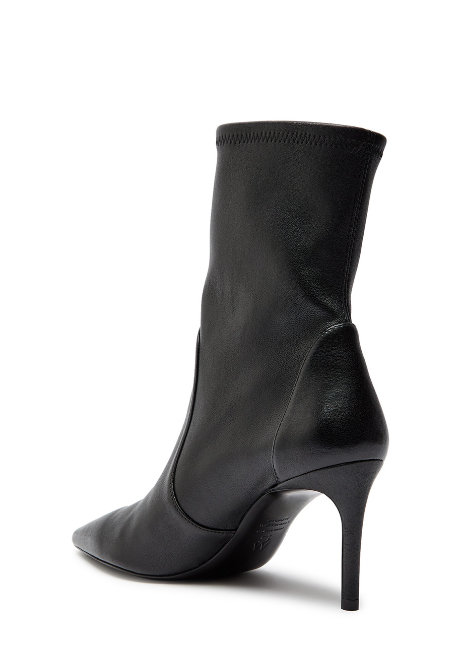  Stuart Weitzman Stuart Power 75 Leather Mid-calf Boots - Black - 38 (it38/ Uk5) 