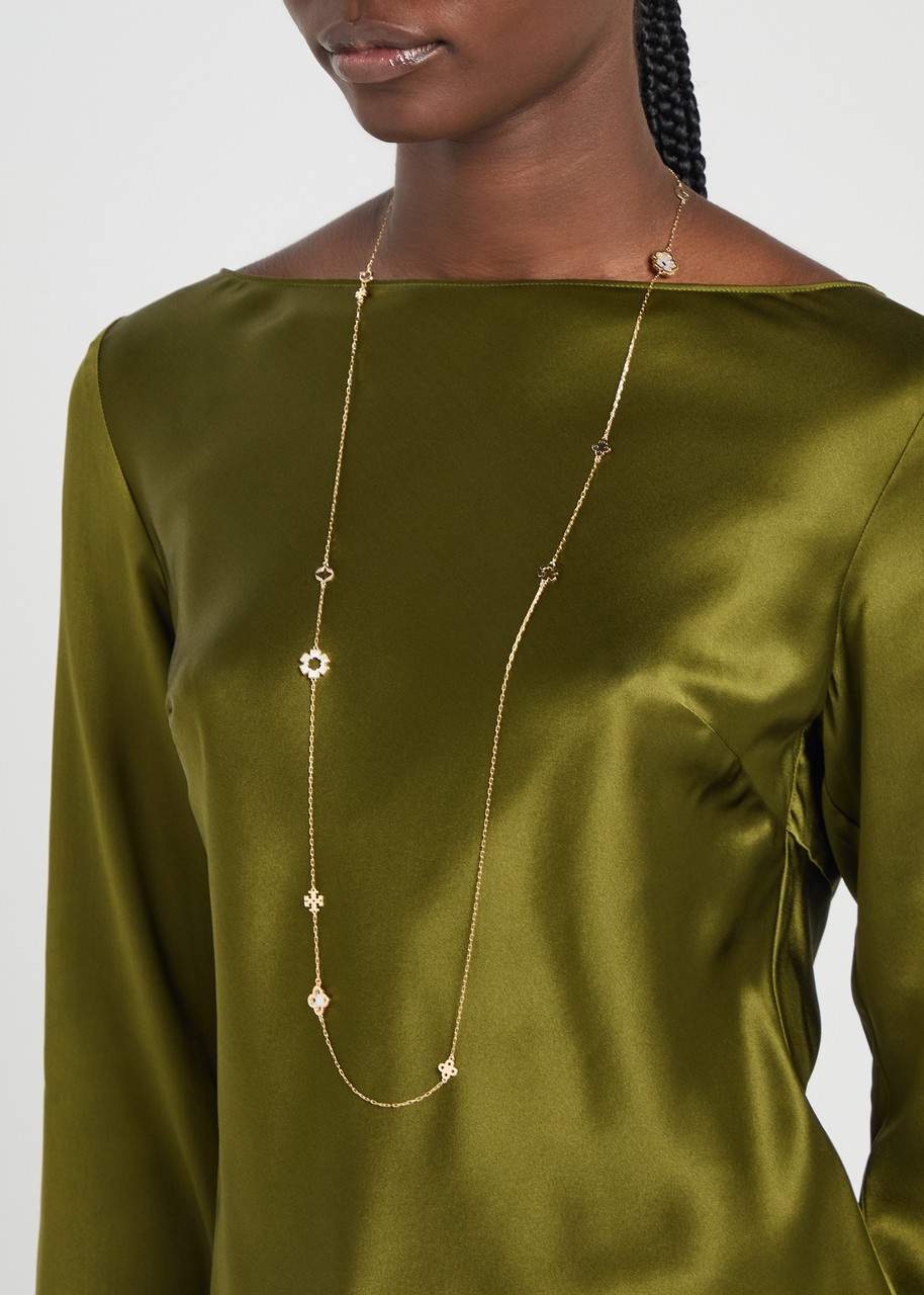  Tory Burch Forget Me Not Long 18kt Gold-plated Necklace - One Size 