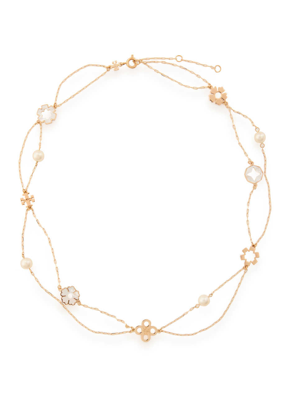 Tory Burch Forget Me Not Layered 18kt Gold-plated Necklace - One Size