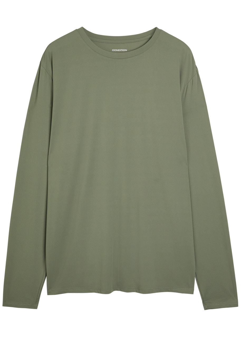 Condition Aero Stretch-jersey Top In Green