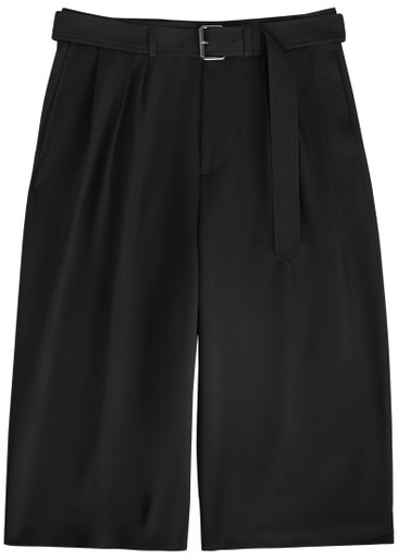 DRIES VAN NOTEN Preaches belted wool-blend shorts | Harvey Nichols