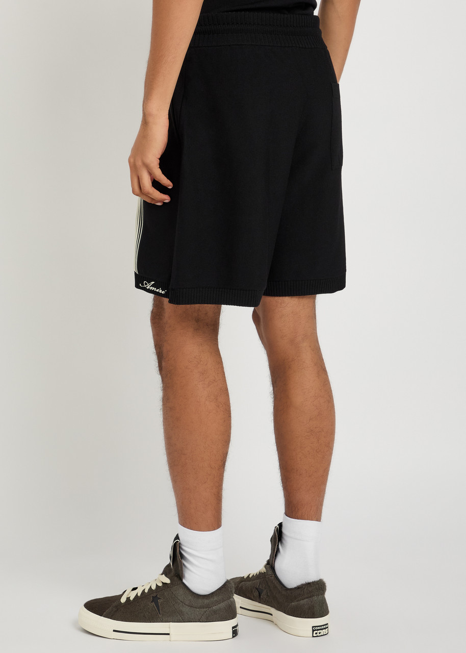  Amiri Striped Embellished Wool-blend Shorts - Black - L 