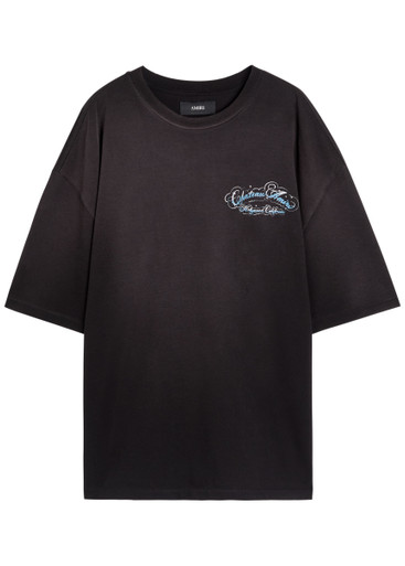 AMIRI Crystal Script printed cotton T-shirt | Harvey Nichols