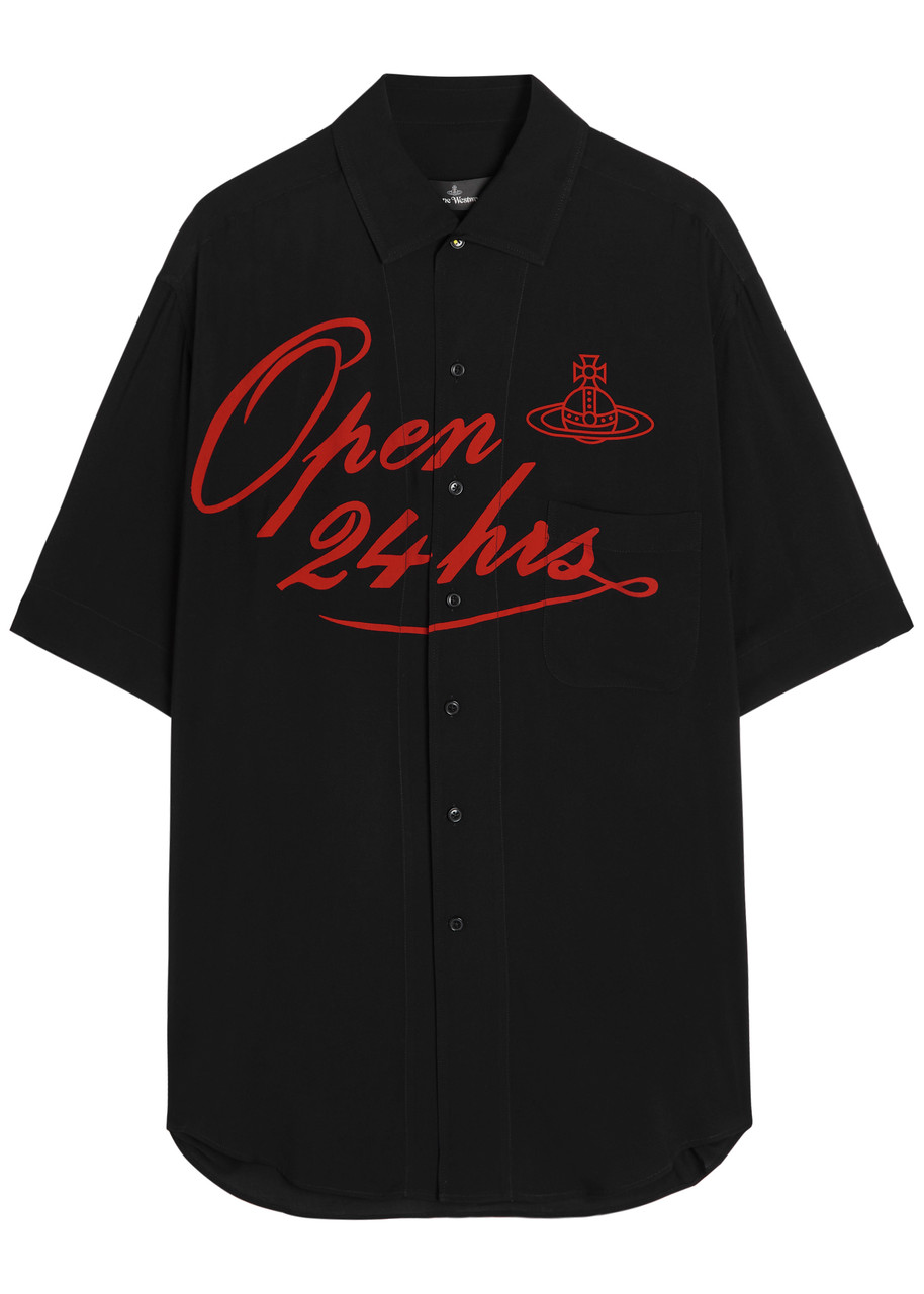 Vivienne Westwood Open 24hr Bowling Printed Woven Shirt - Black - XL