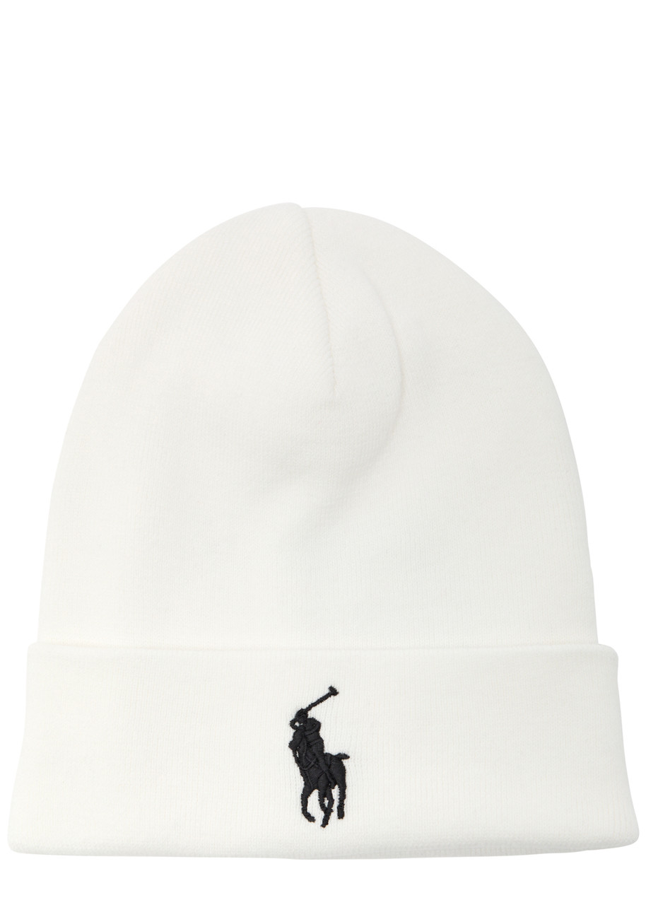 Polo Ralph Lauren Logo-embroidered Cotton Beanie - Cream - One Size
