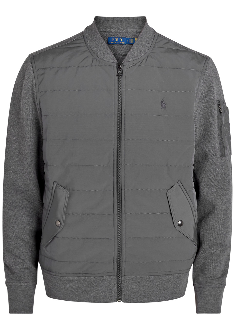 Polo Ralph Lauren Quilted Shell and Cotton-blend Jacket - Grey