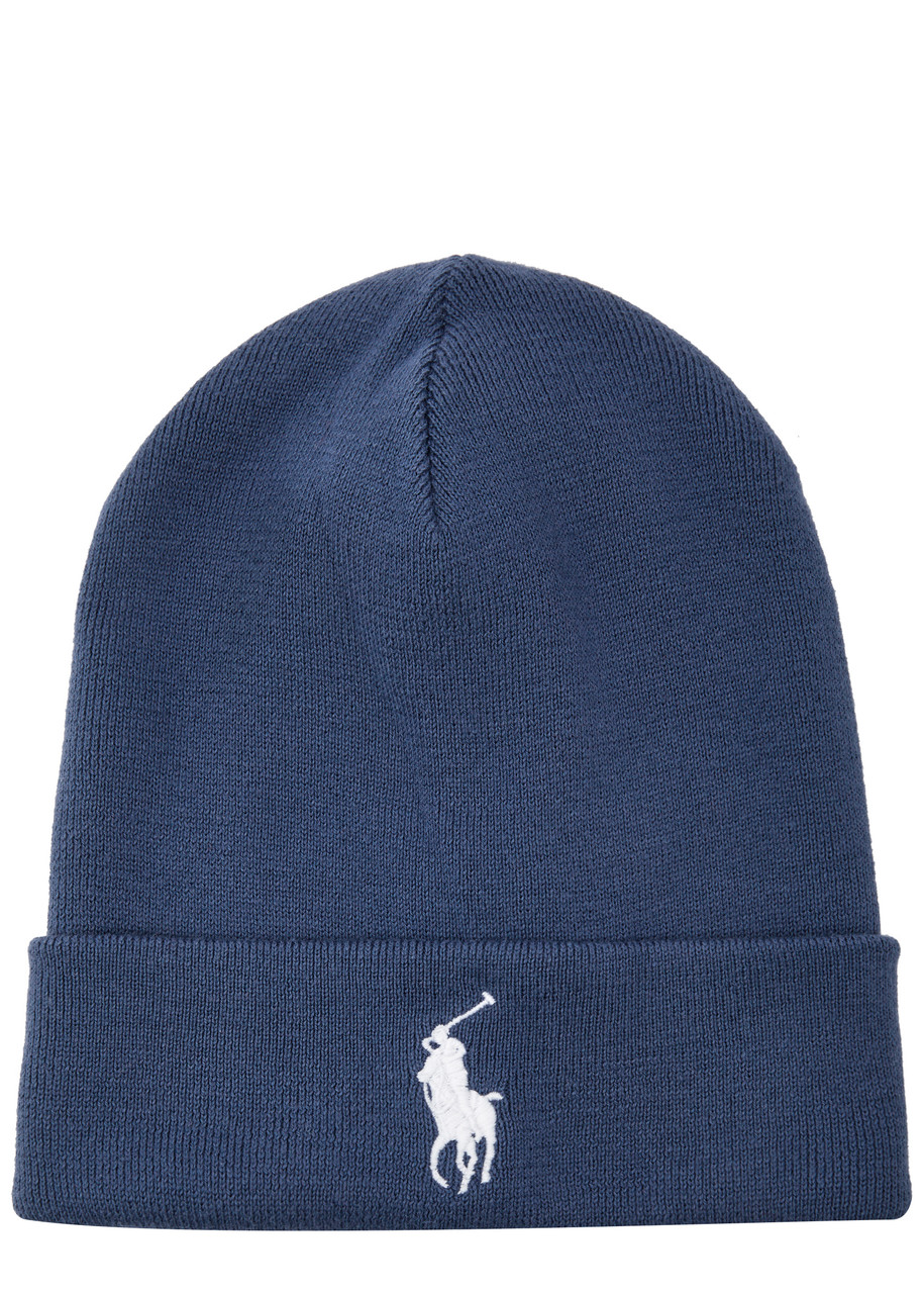 Polo Ralph Lauren Logo-embroidered Cotton Beanie - Blue - One Size