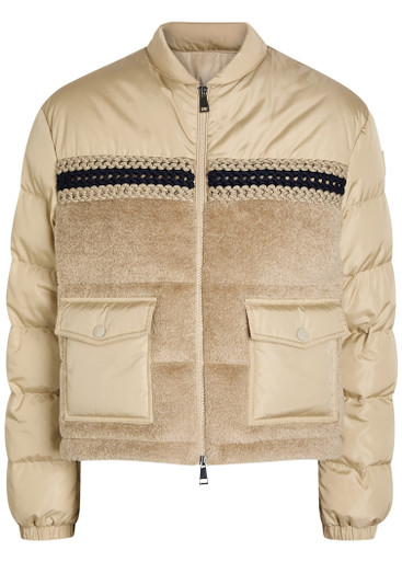 MONCLER Achillee padded panelled nylon jacket | Harvey Nichols