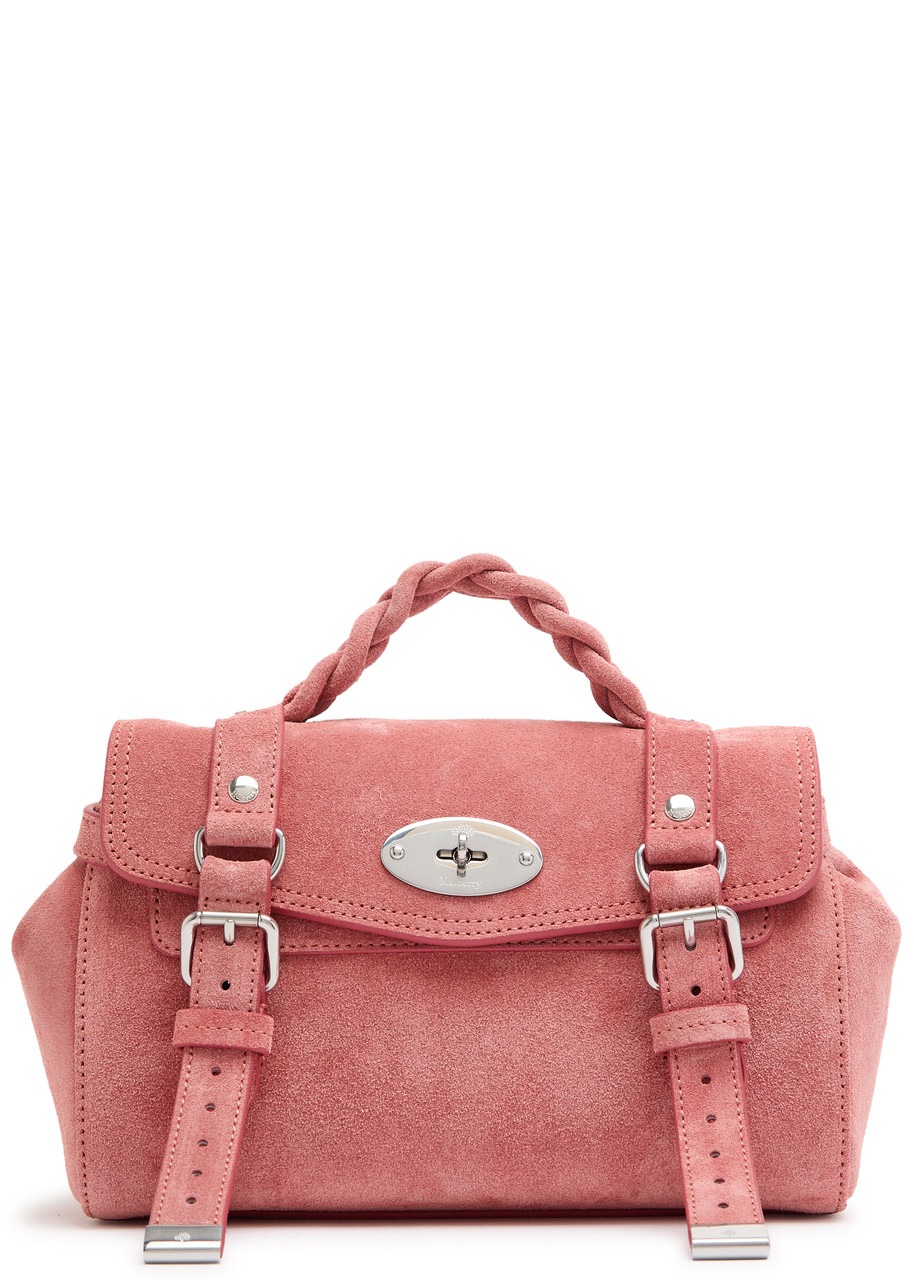 Mulberry Mini Alexa Suede top Handle bag - Pink - One Size