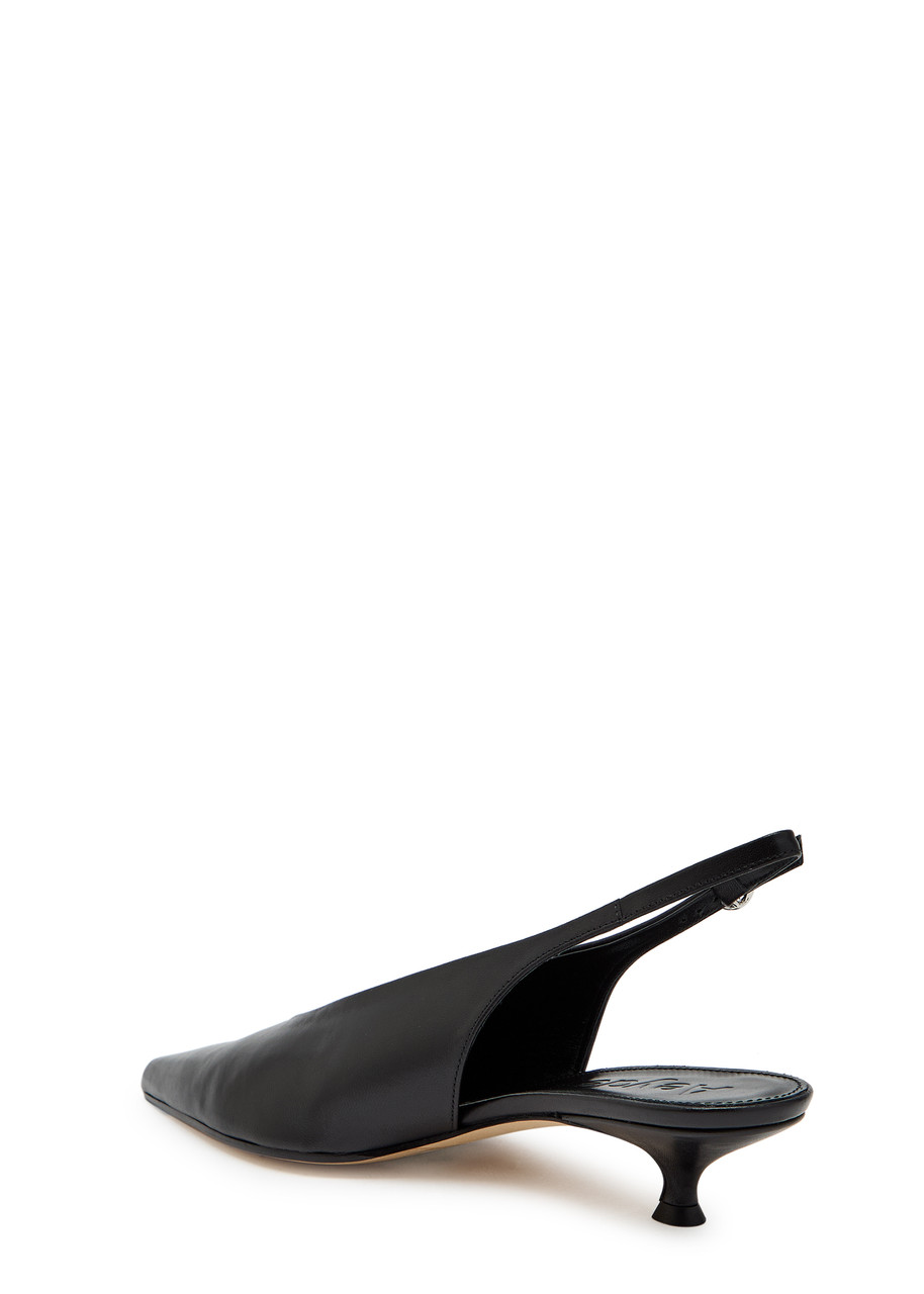  Aeyde  35 Leather Slingback Pumps - Black 
