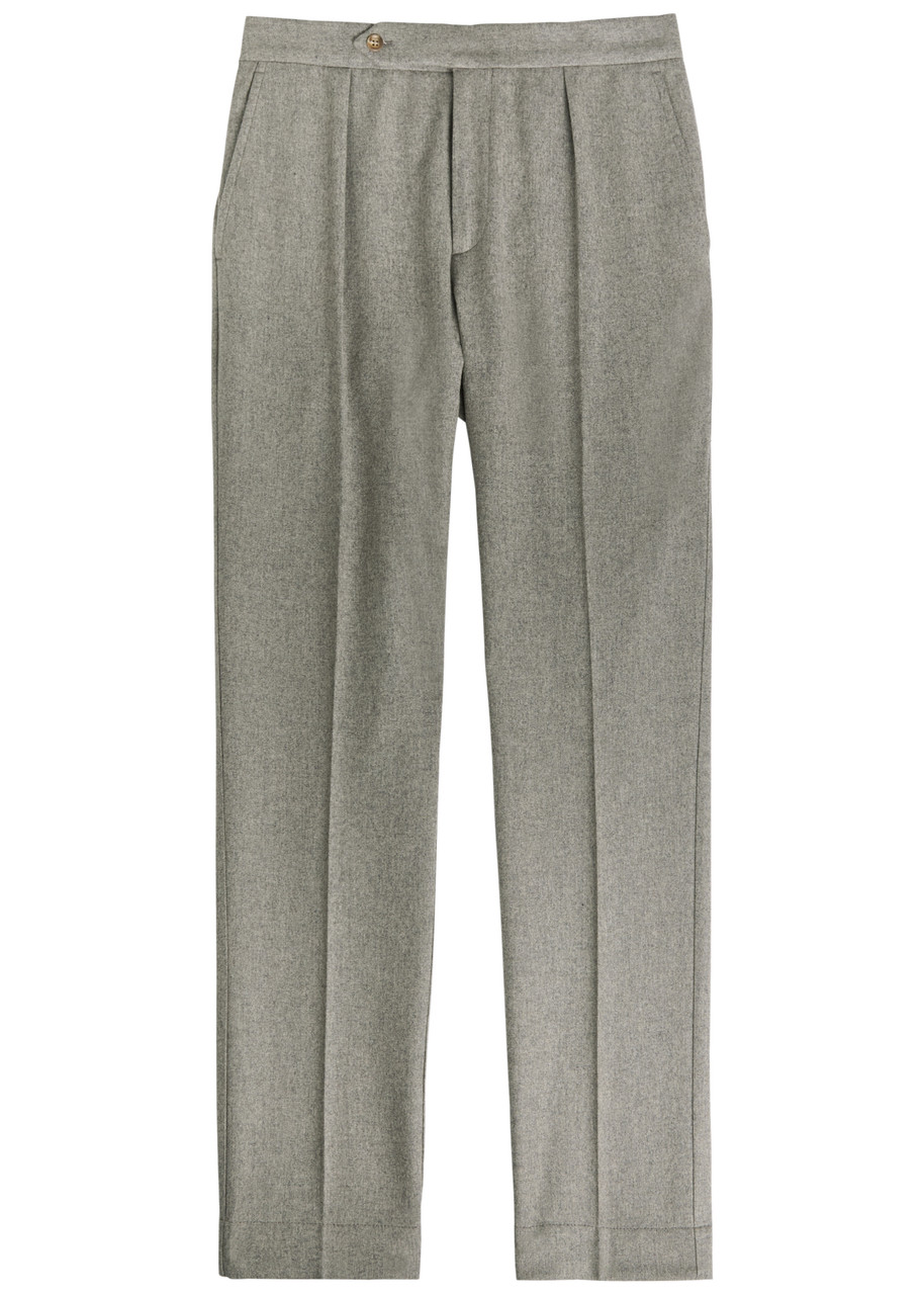Polo Ralph Lauren Tapered-leg Wool Trousers - Grey - 36 (W36 / XL)