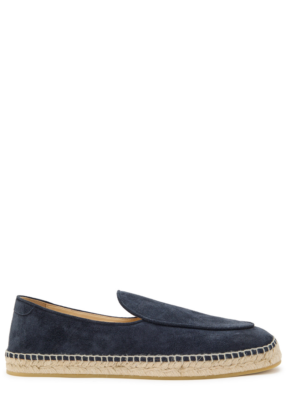 Jimmy Choo Shenton Suede Espadrille Loafers - Navy - 41 (IT41 / UK7)