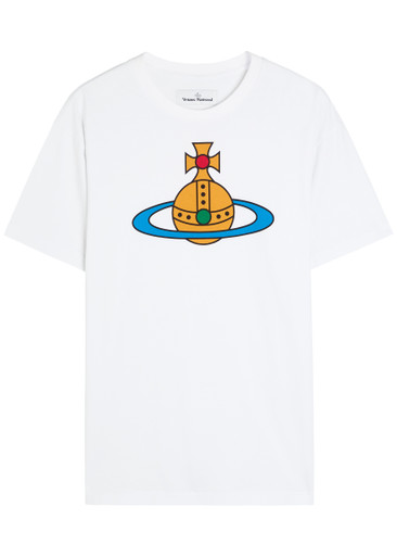 VIVIENNE WESTWOOD Orb-print stretch-cotton T-shirt | Harvey Nichols
