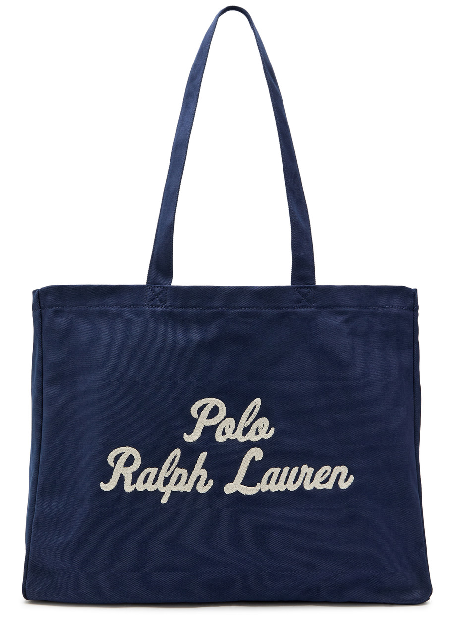 Polo Ralph Lauren East West Large Logo-embroidered Canvas Tote bag - Navy - One Size
