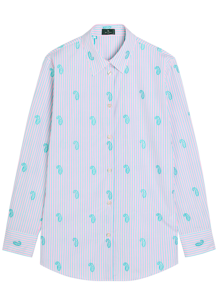 Etro Embroidered Cotton Shirt - Pink - 38 (UK6 / XS)