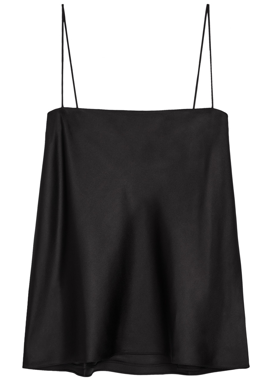 Another Tomorrow Silk top - Black - L (UK14 / L)