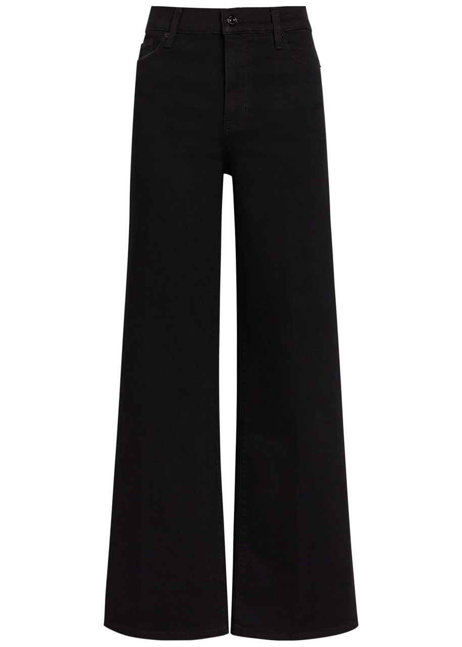 Frame Le Slim Palazzo Wide-leg Jeans - Black - 28 (W28 / UK10 / S)