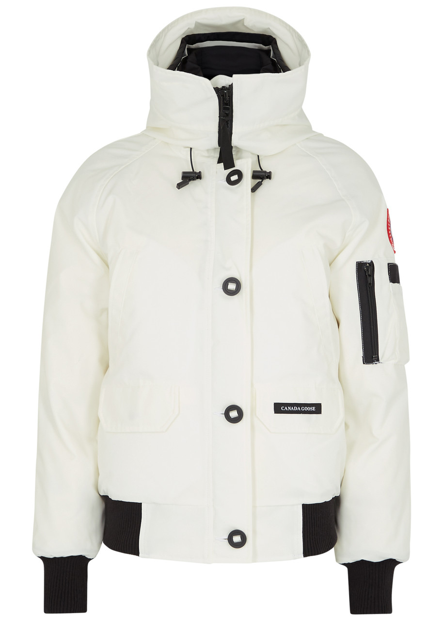 Canada Goose Chilliwack Hooded Shell Bomber Jacket - White - S (UK8-10 / S)
