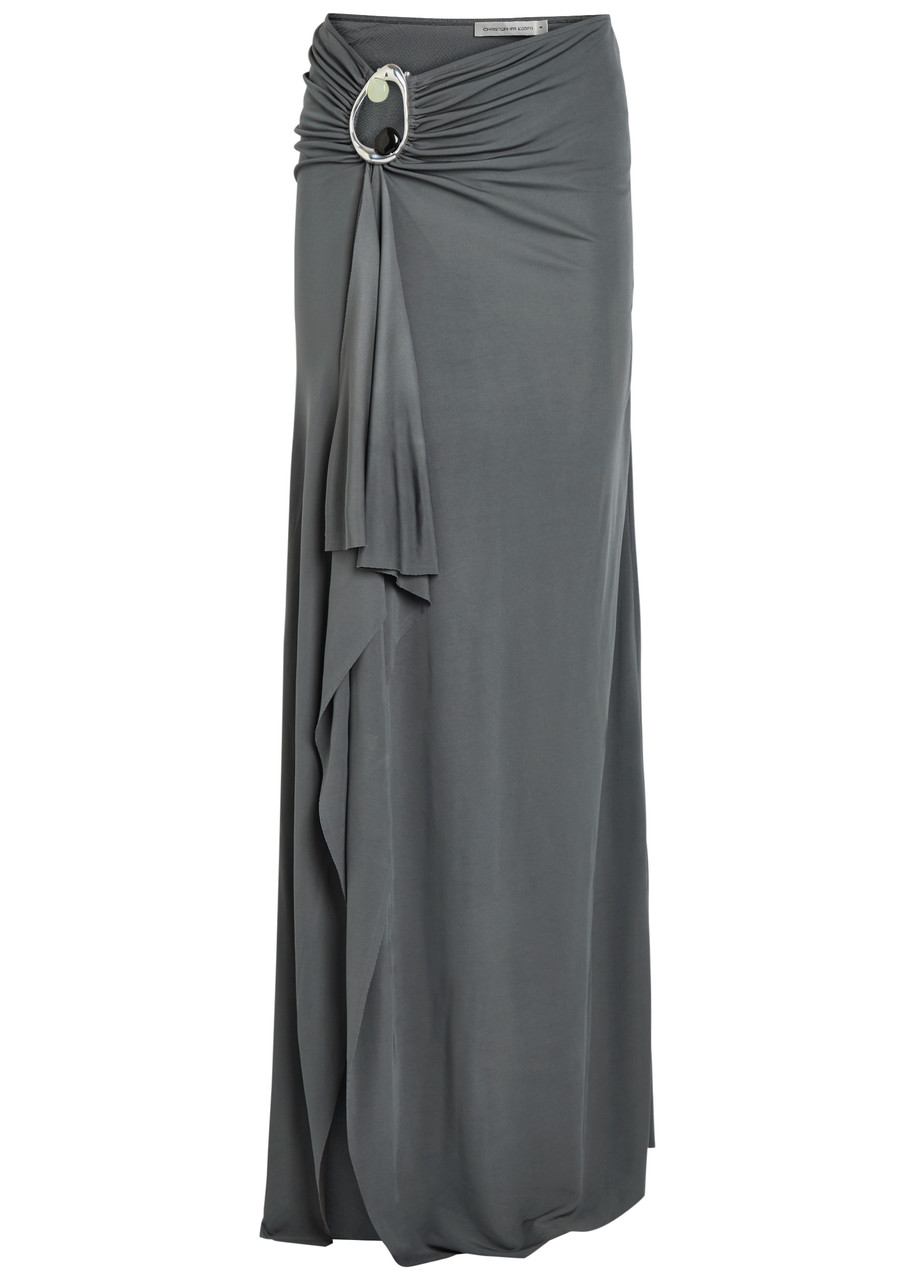 Christopher Esber Orica Cut-out Jersey Maxi Skirt - Blue - 40 (UK12 / M)