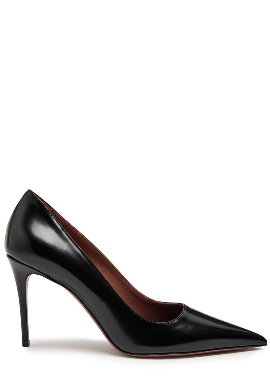 Paris Texas Vera 85 Leather Pumps - Black
