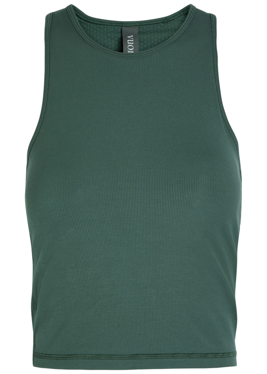 Vuori Pose Plyo Ribbed-knit Tank - Green - XS (UK6 / XS)