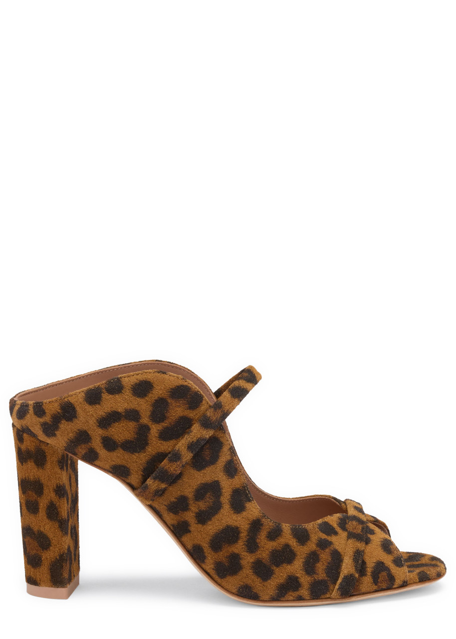 Malone Souliers Norah 85 Leopard-print Suede Heeled Sandals - 36 (IT36 / UK3)