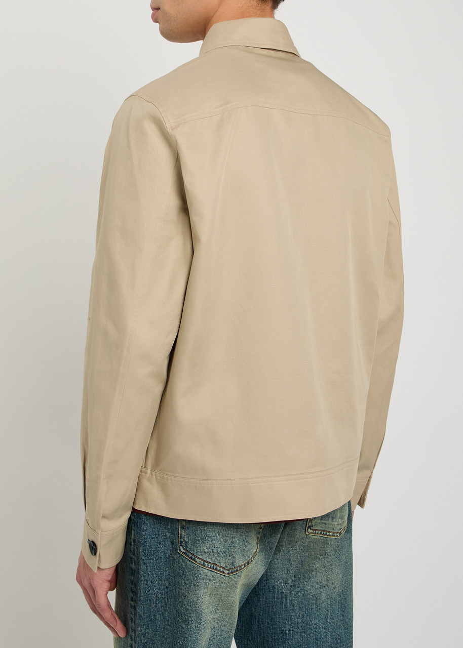  Ps Paul Smith Cotton And Linen-blend Overshirt - Beige - M 