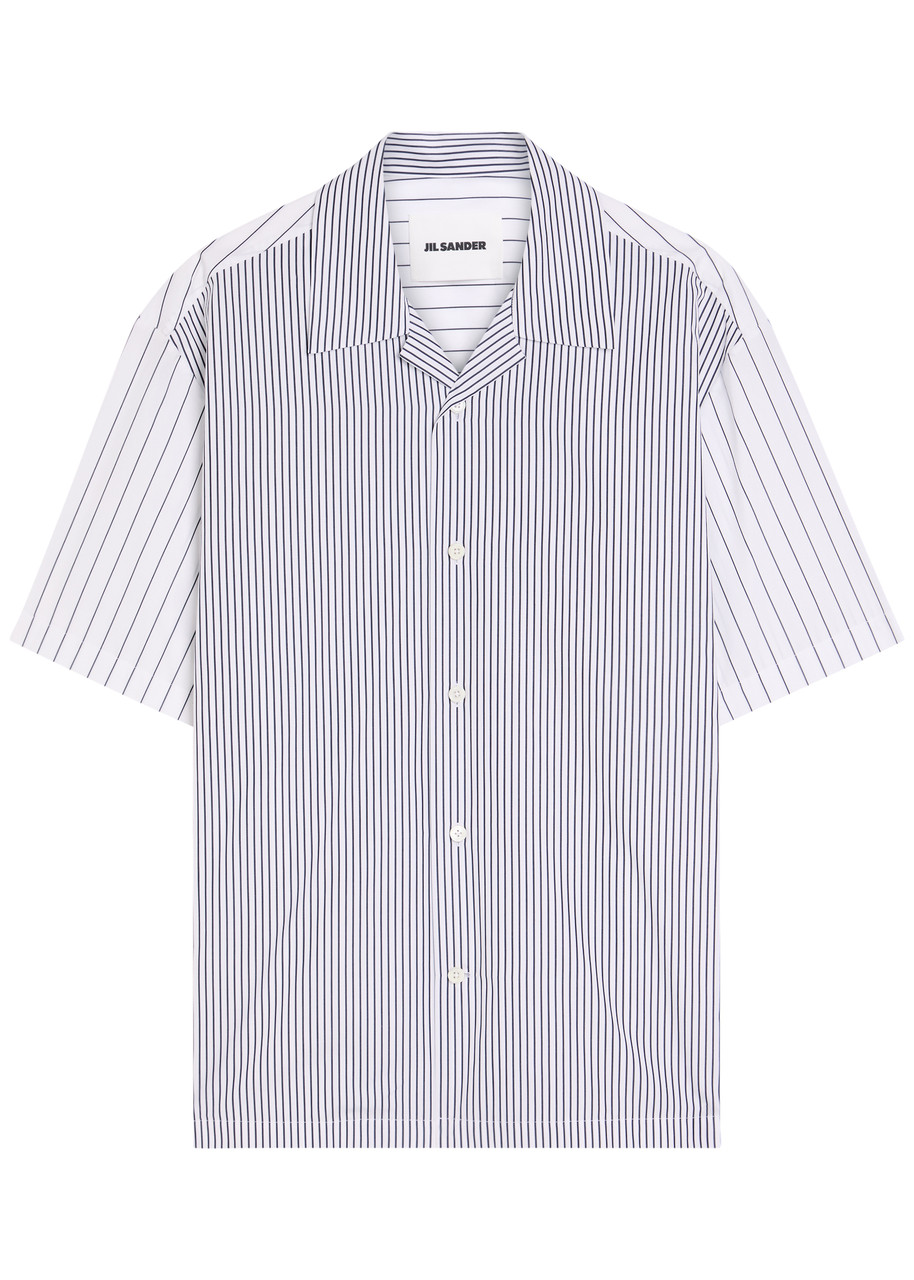 Jil Sander Pinstriped Cotton-poplin Shirt - Grey - 48 (IT48 / M)