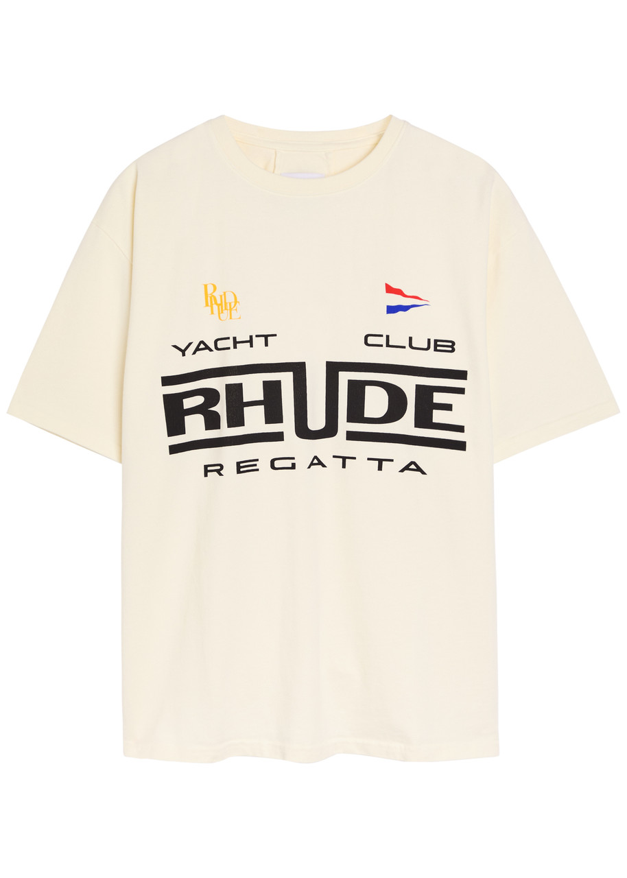 Rhude Regatta Printed Cotton T-shirt - White - S