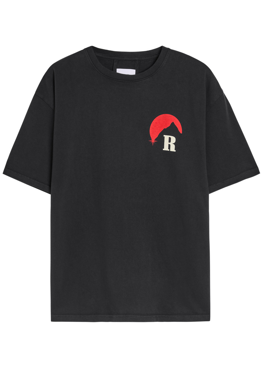 Rhude Moonlight Regatta Printed Cotton T-shirt - Black - XL