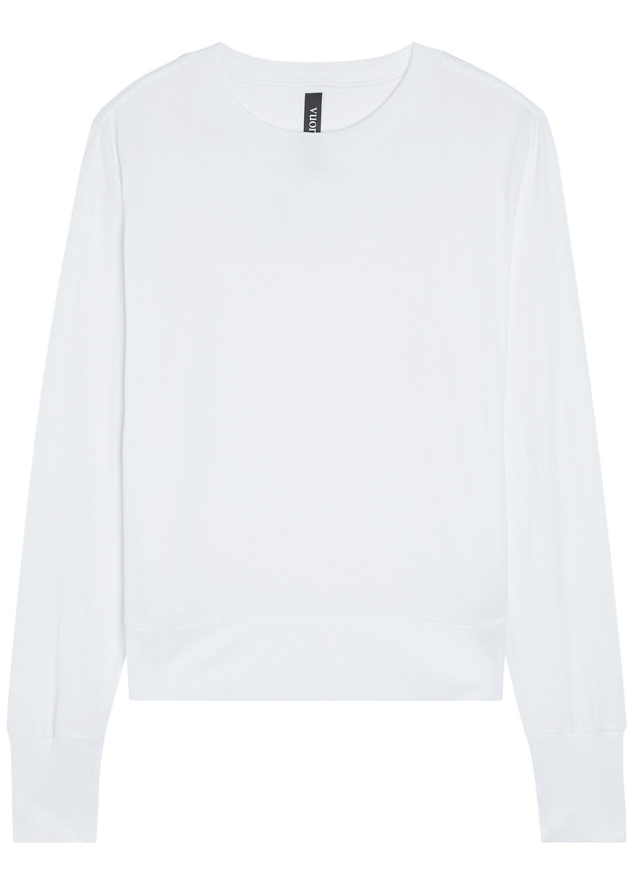 Vuori Daydream Crew-neck Stretch-jersey top - White - M (UK12 / M)