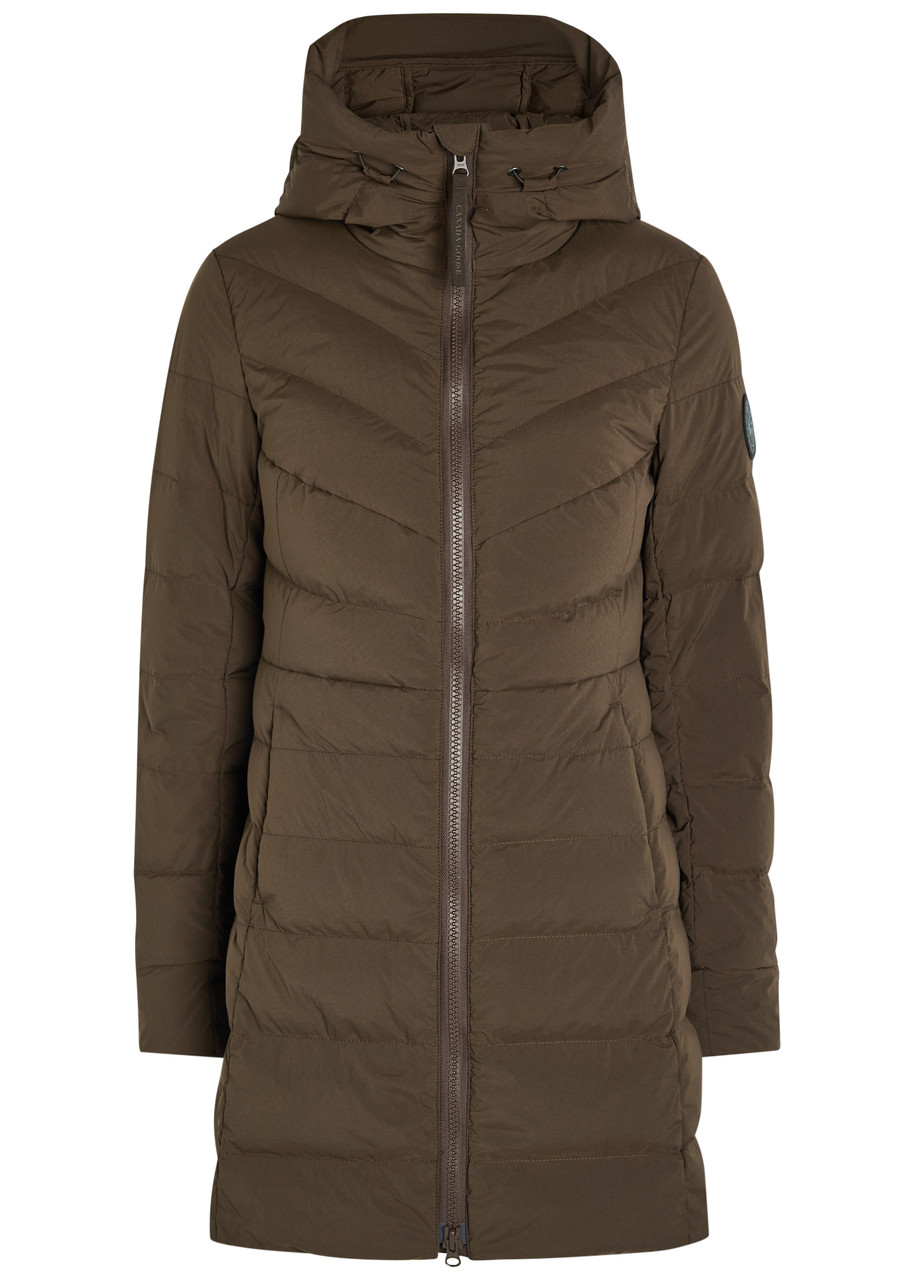 Canada Goose Clair Hooded Padded Shell Coat - Brown - L (UK14 / L)