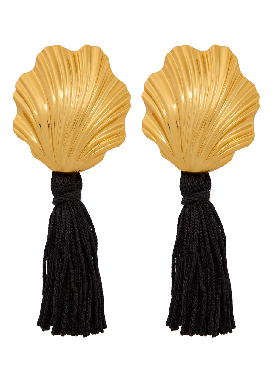 Julietta Coquille Shell 24kt Gold-plated Drop Earrings - One Size