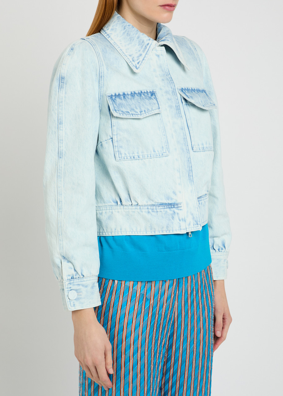 Dries Van Noten Vistam Washed Denim Jacket - Light Blue 2 - 40 (uk12 / M) 