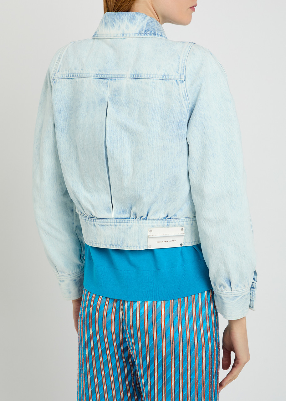  Dries Van Noten Vistam Washed Denim Jacket - Light Blue 2 - 40 (uk12 / M) 