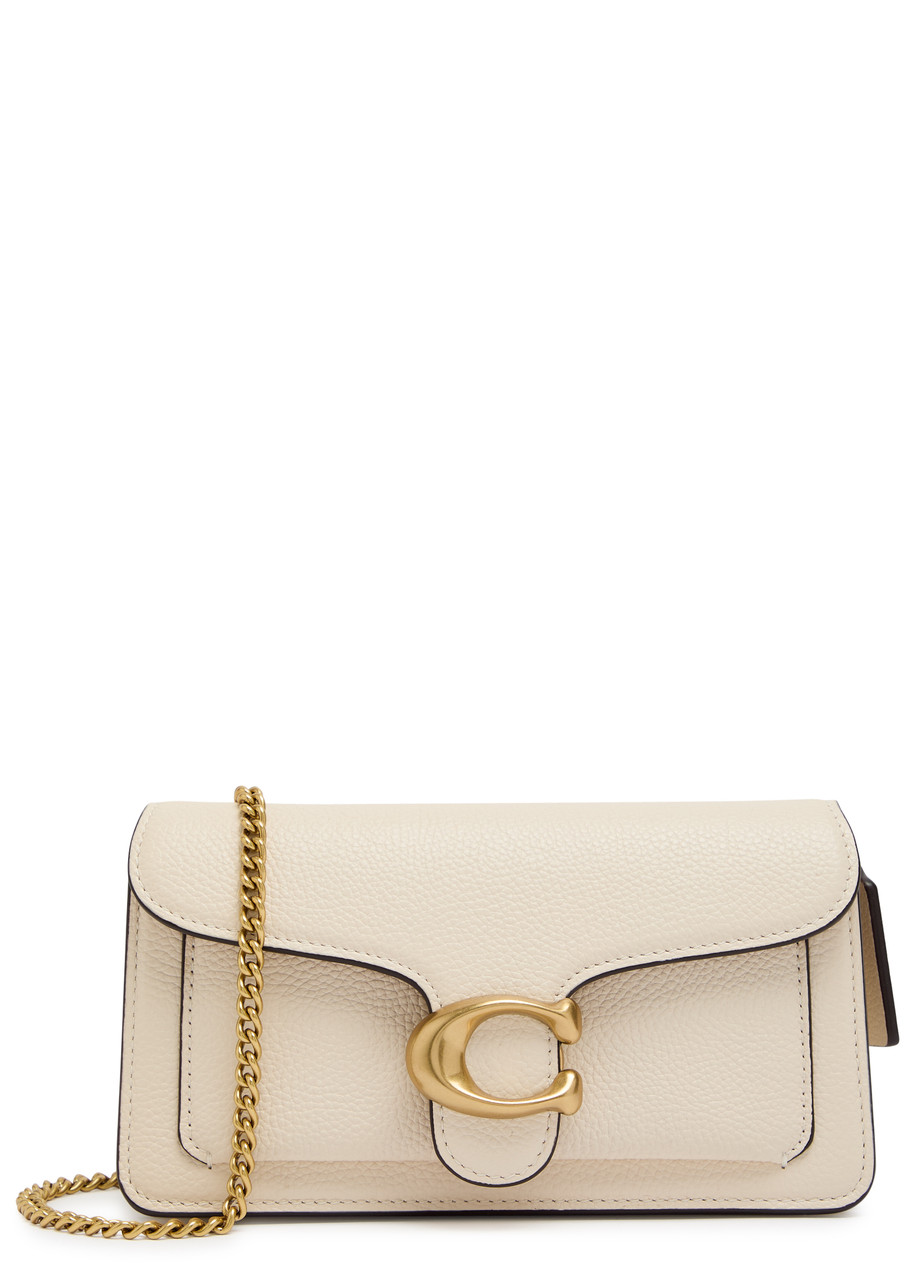 Coach Tabby 19 Pebbled Leather Wristlet bag - White - One Size