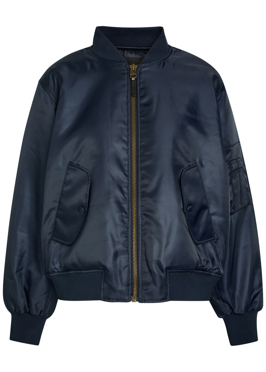 Anine Bing Leon Padded Shell Bomber Jacket - Navy - M (UK12 / M)