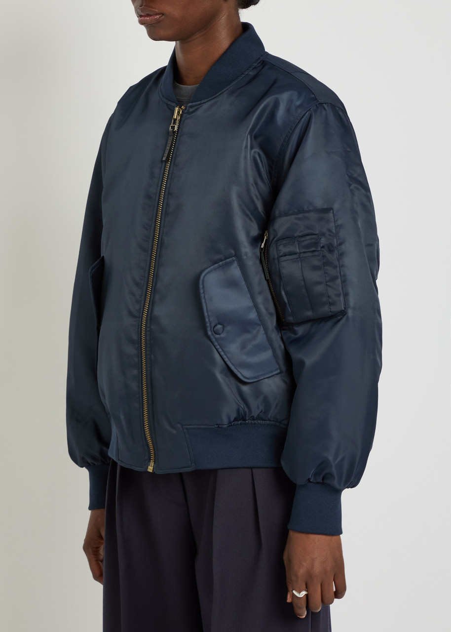  Anine Bing Leon Padded Shell Bomber Jacket - Navy - Xs (uk6 / Xs) 