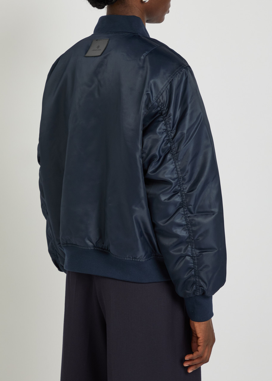  Anine Bing Leon Padded Shell Bomber Jacket - Navy - Xs (uk6 / Xs) 
