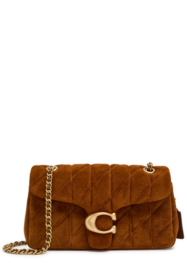 COACH Tabby 26 quilted suede shoulder bag | Harvey Nichols