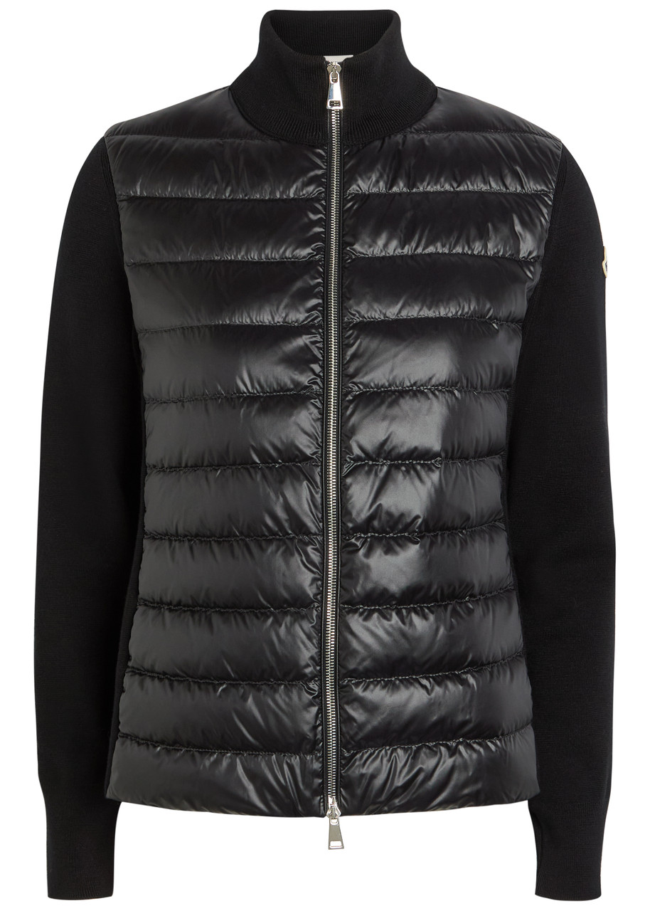 Moncler Padded Wool and Nylon Jacket - Black - L (UK14 / L)