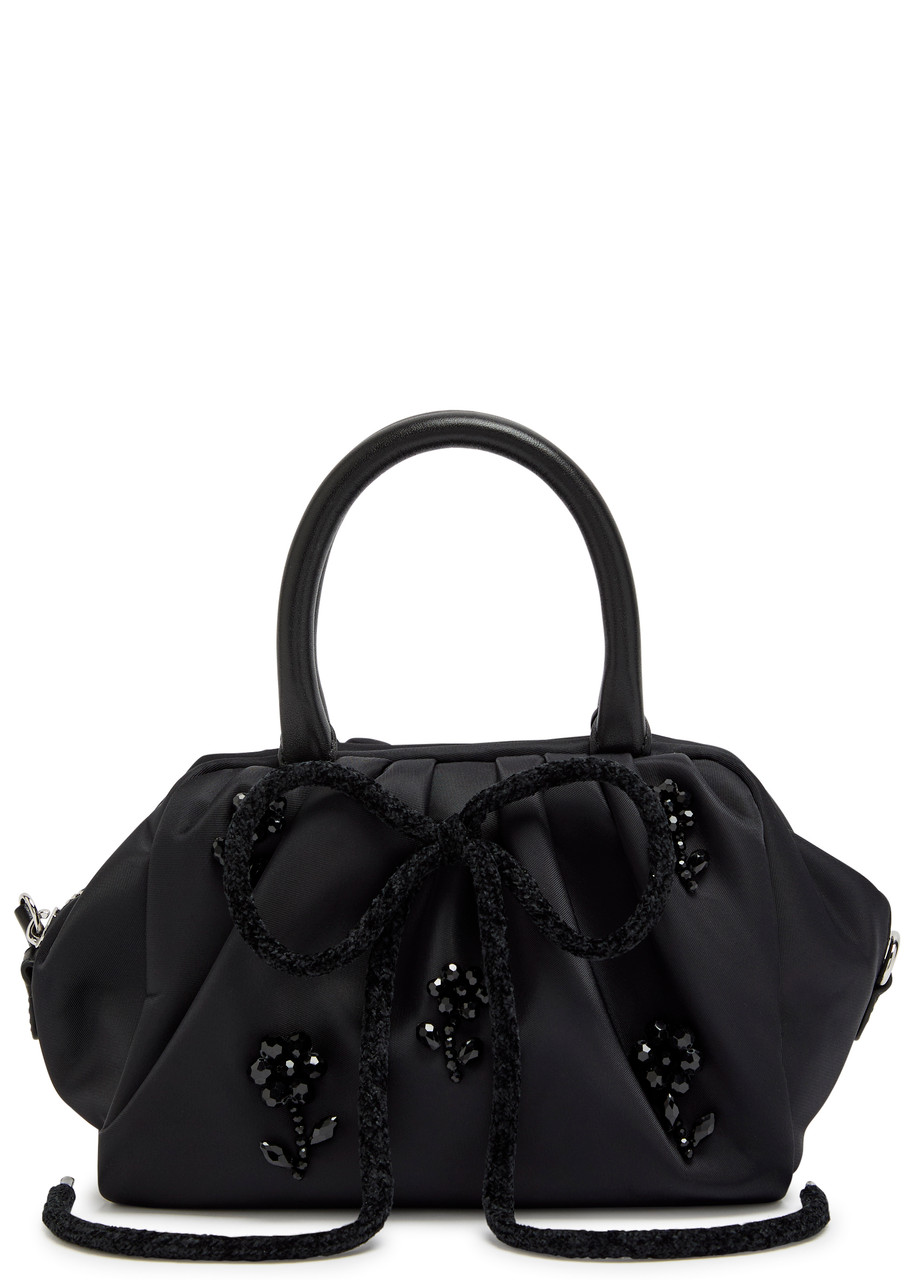 Simone Rocha Mini Embellished Gathered top Handle bag - Black - One Size
